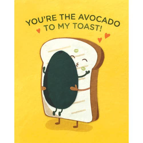 Avocado Toast Love Card Recycled Paper Card