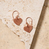 Copper Heart Earrings