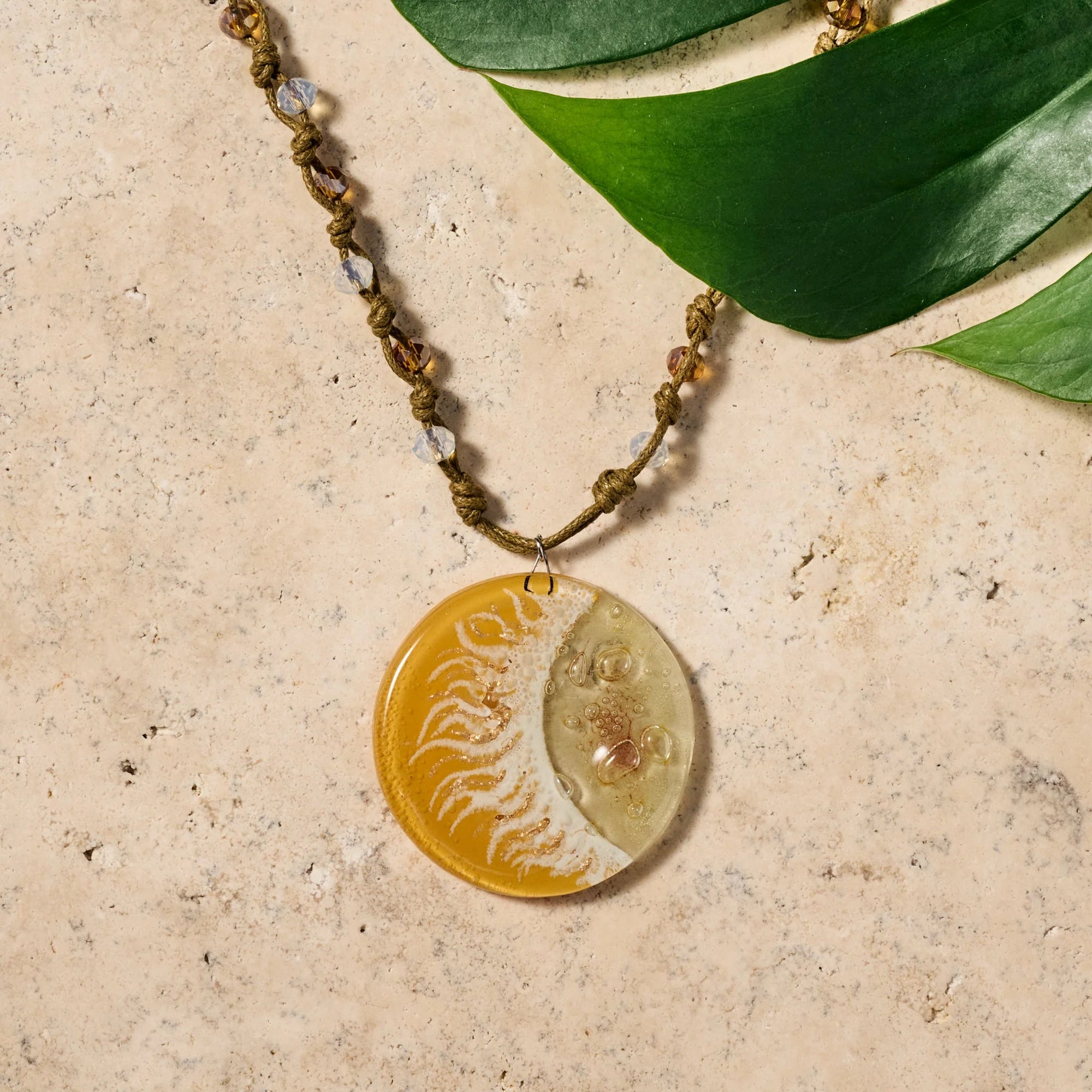 Sunrise Fused Glass Necklace