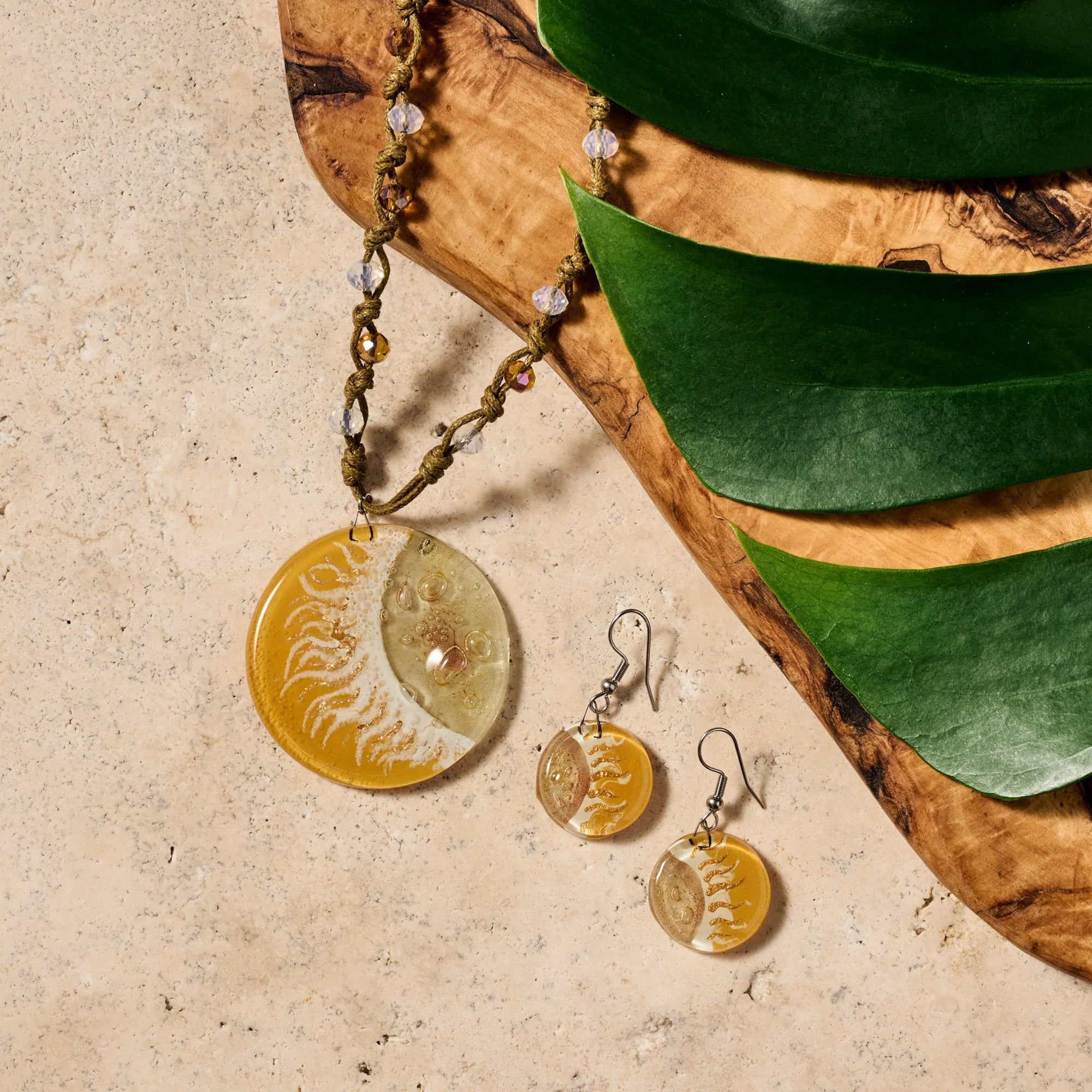 Sunrise Fused Glass Earrings