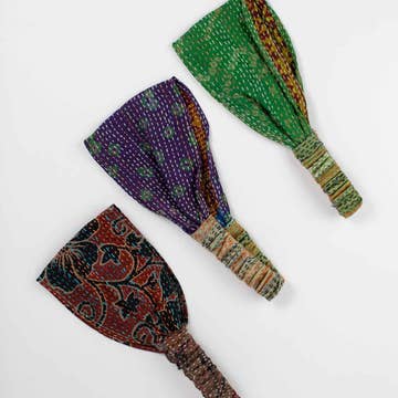 Silk Sari Headband (4.5&quot; W) - Assorted