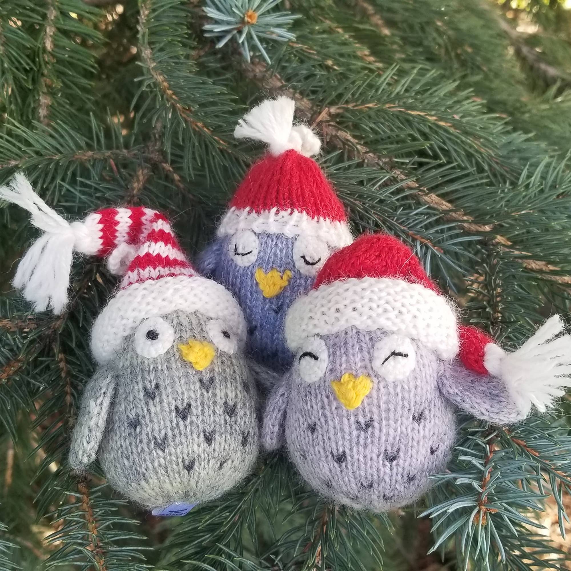 Handmade Owl with Hat Knit Ornament - Fair Trade