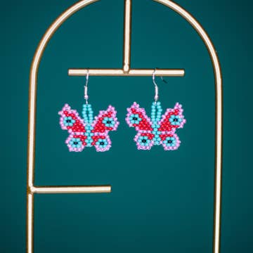 Beaded Butterfly Earrings - Assorted