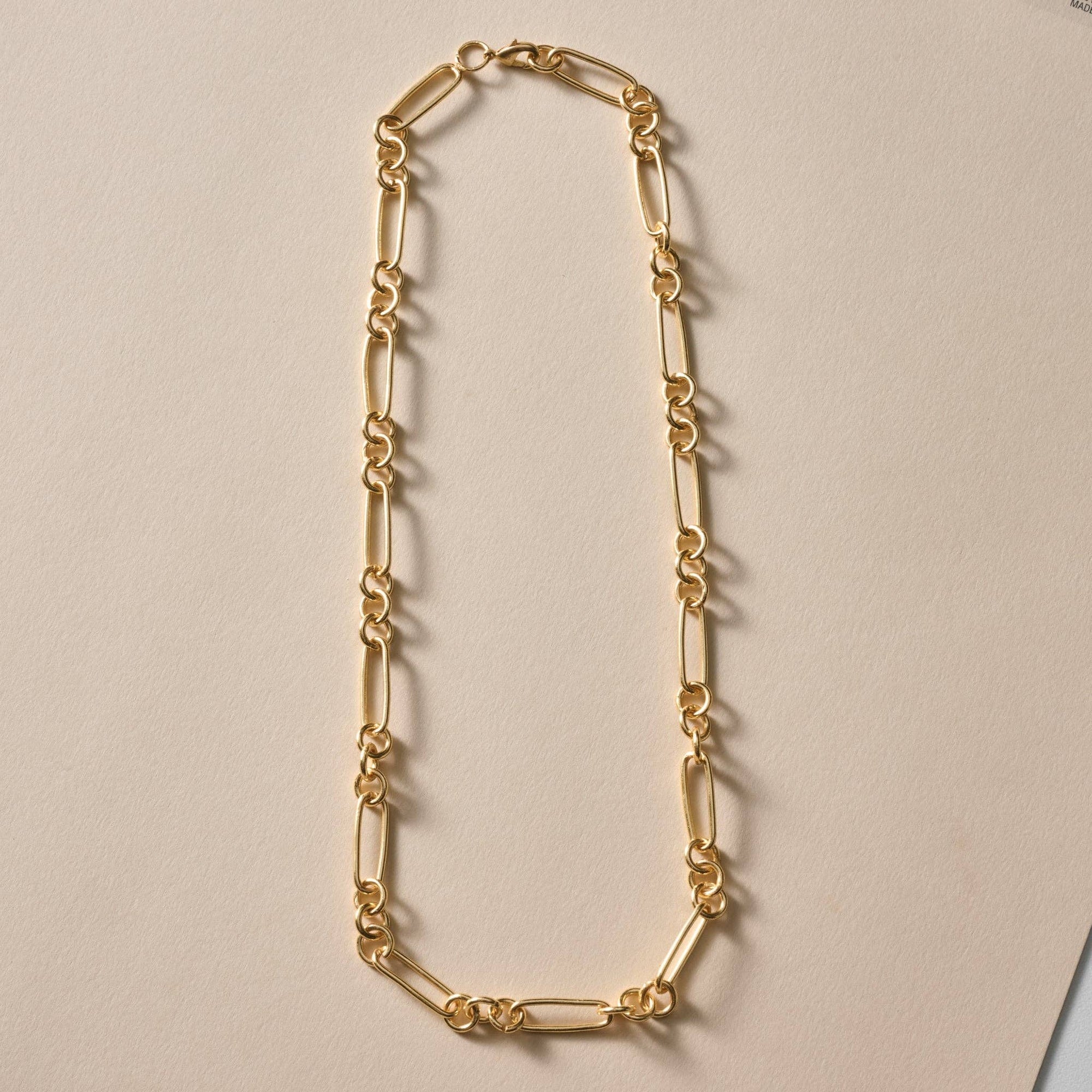 Gold Tone Link Necklace
