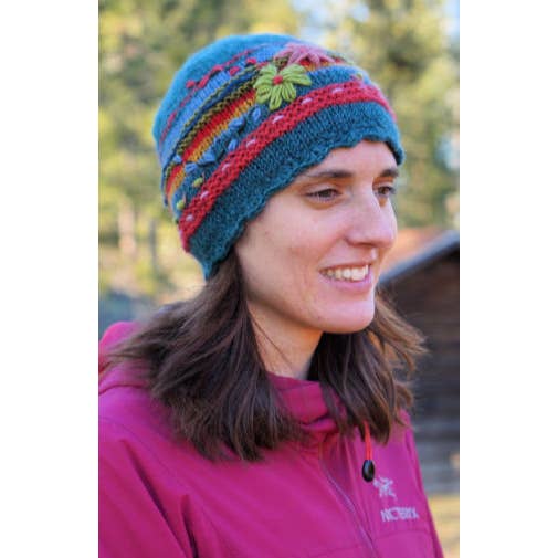 Embroidered Wool Roll Hat - Assorted