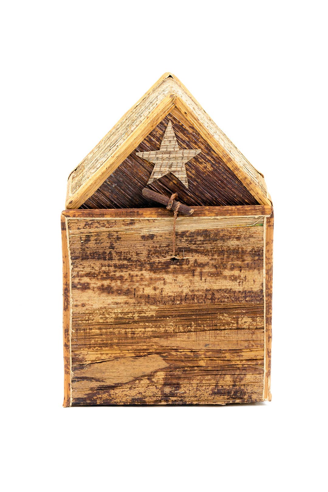 Banana Fiber Single Door Stable Nativity Scene