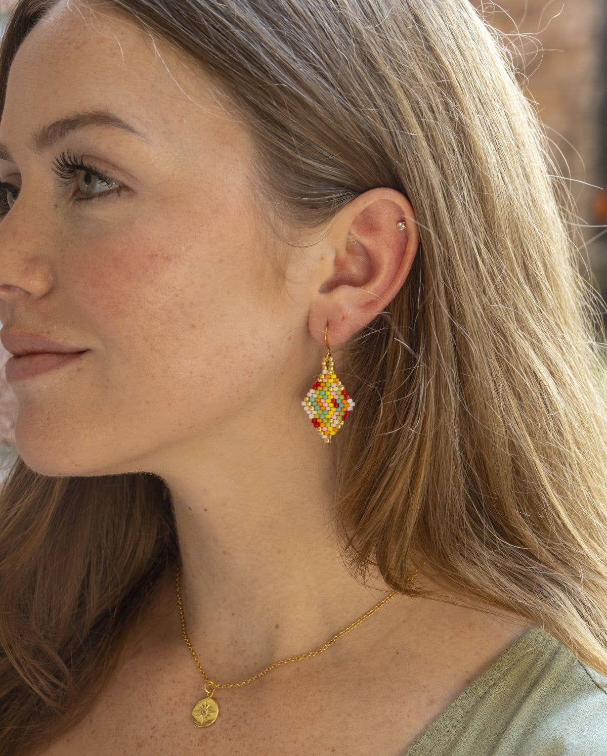Beaded Confetti Earrings