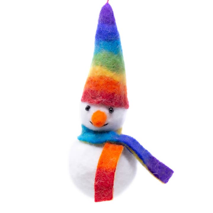 Frosty The Snowcone Handmade Felt Ornament