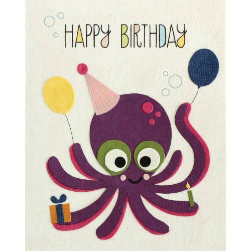 Octopus Birthday Card