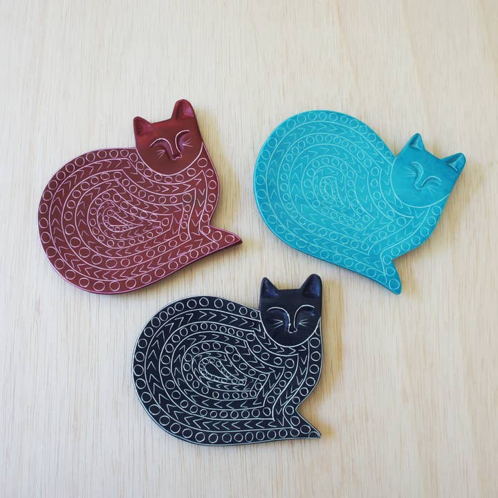 Cat-Shaped Kisii Stone Dish - Assorted Color