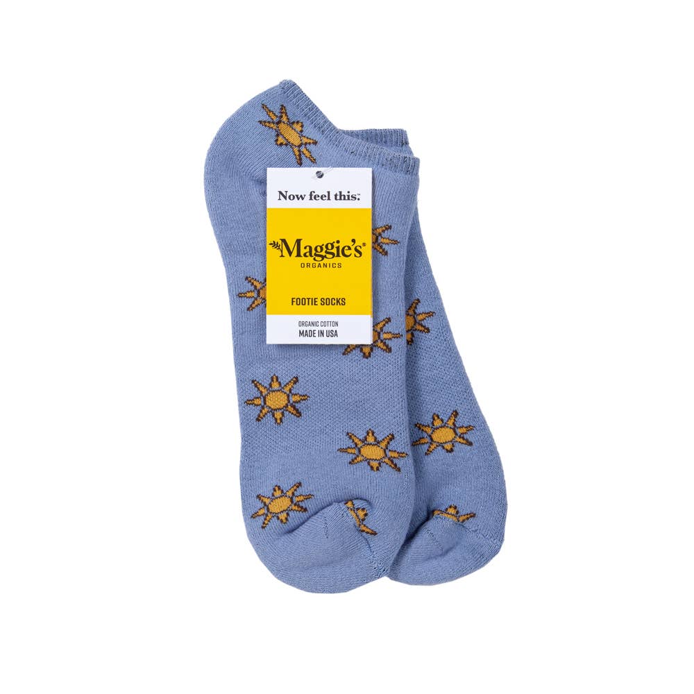 Blue Sunny Day Organic Cotton Footie Socks (9 - 11)