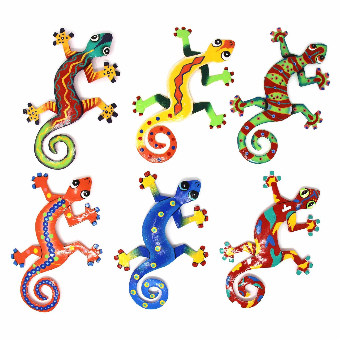 Painted Cutmetal Gecko (8") - Assorted