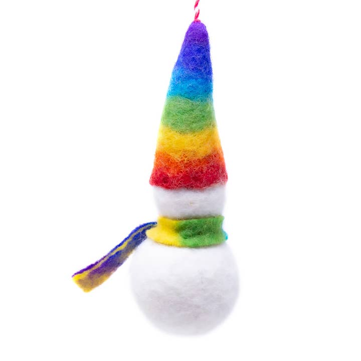 Frosty The Snowcone Handmade Felt Ornament