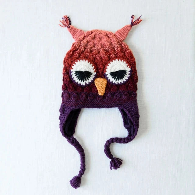 Adult Fleece-Lined Alpaca Blend Animal Hat