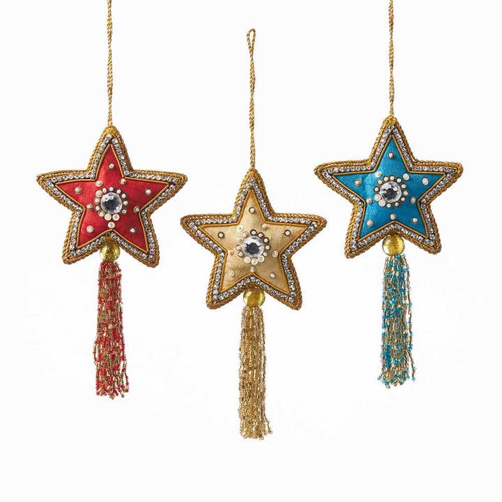 Zardozi Star Ornament - Assorted