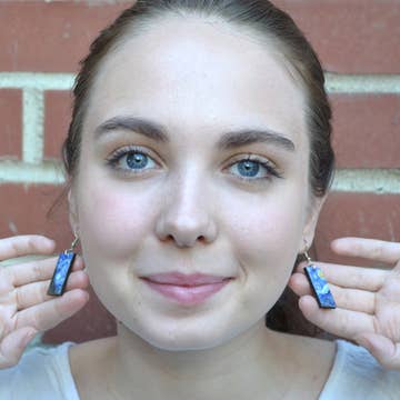 Images of Art Laser Cut Eucalyptus Earrings