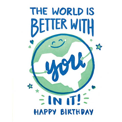 World Better Bday Card Recycled Paper
