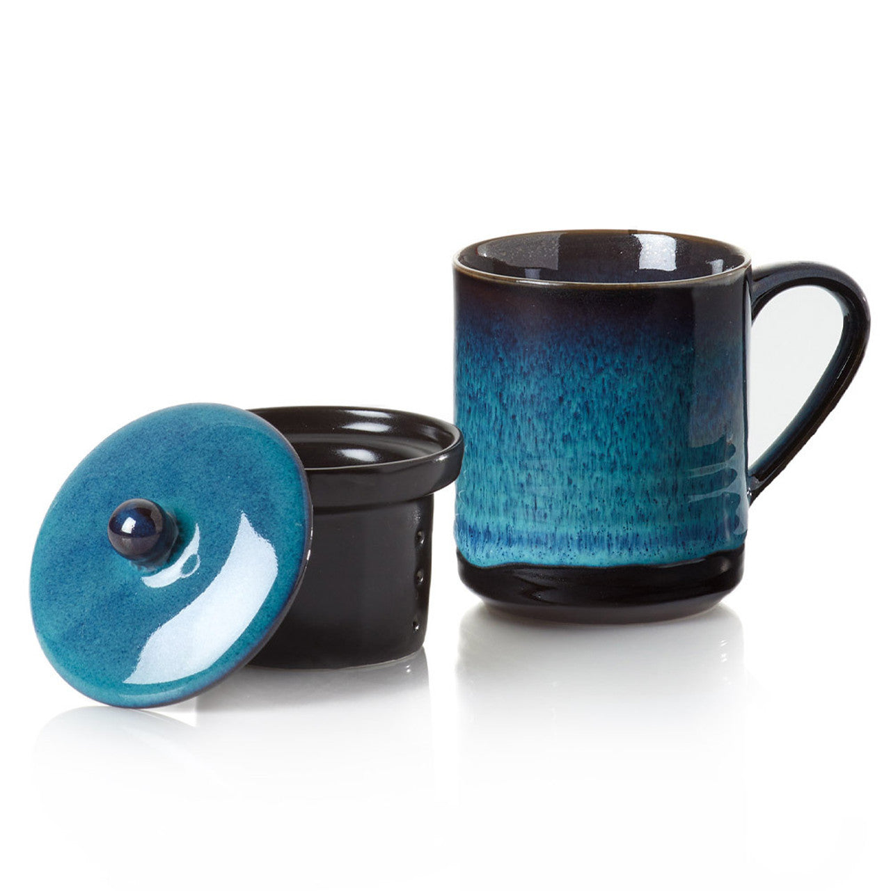 Blue Ceramic Infuser Mug