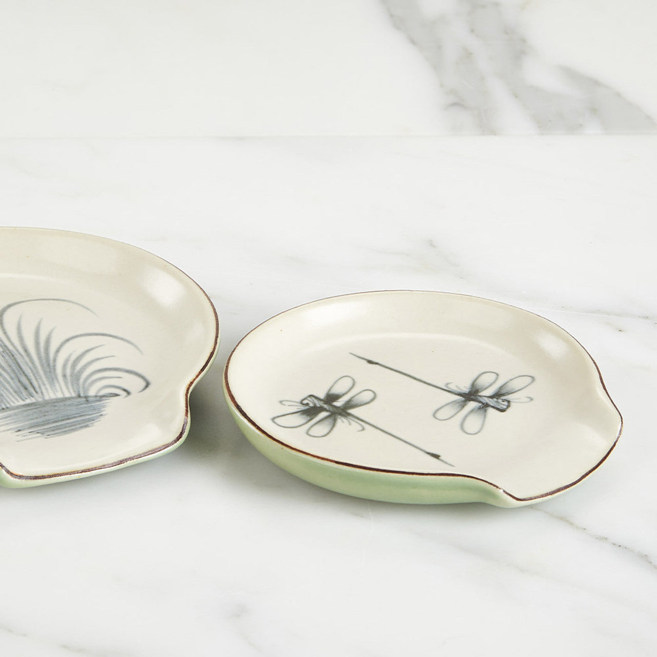 Large Botanical Ceramic Spoon Rest