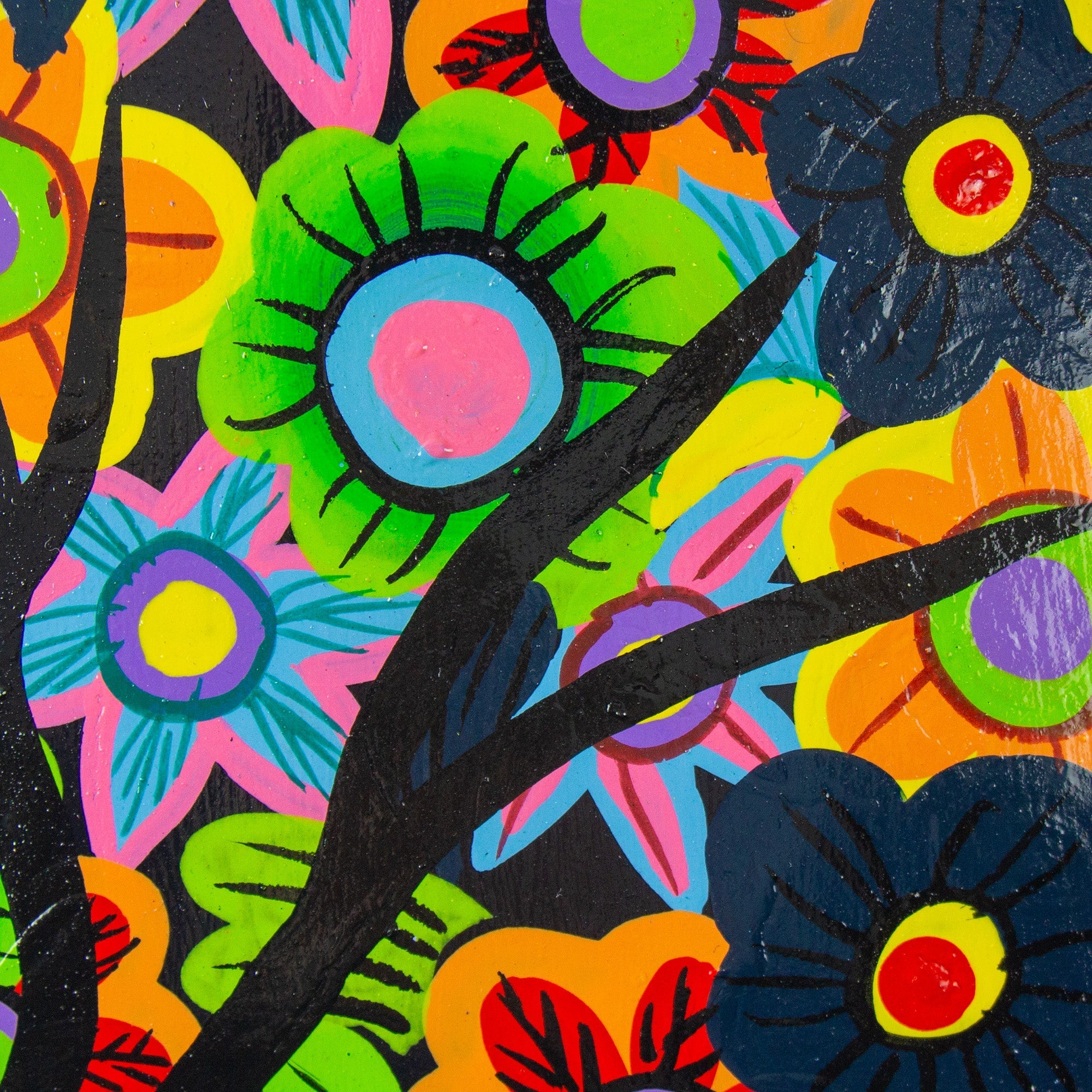 Painted Cutmetal Happy Cat Wall Hanging (13&quot; )