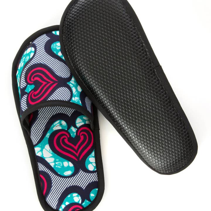 Ankara Cloth Slippers, Medium - Assorted