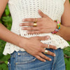 Silver-Plated Open Triangle Wrap Ring