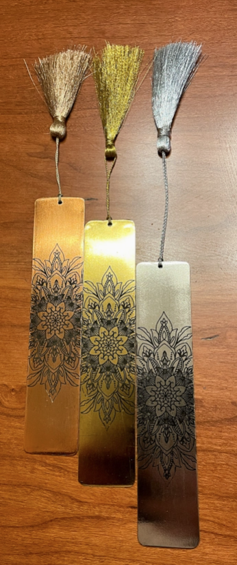 Etched Mandala Bookmark - Gold
