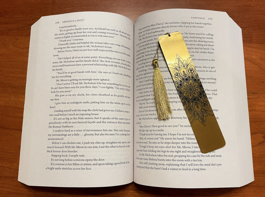Etched Mandala Bookmark - Gold