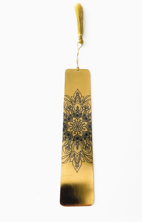 Etched Mandala Bookmark - Gold