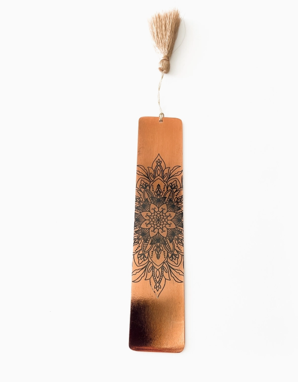 Etched Mandala Bookmark - Copper