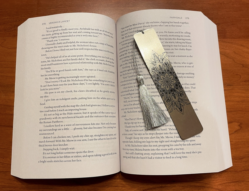 Etched Mandala Bookmark - Silver