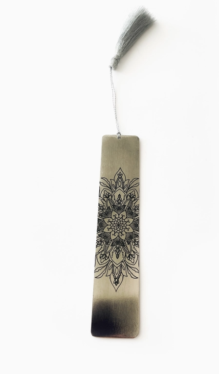 Etched Mandala Bookmark - Silver