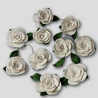 Red/White Roses With Leaves Garland