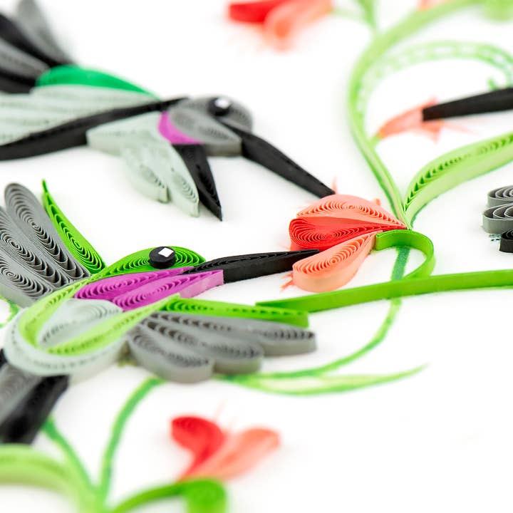 Quilled Hummingbird Trio Card