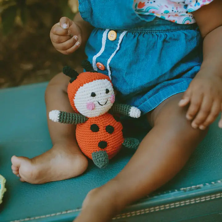 Lady Bug Rattle Crochet