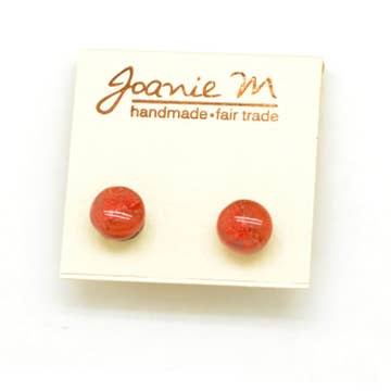 Round Glass Stud Earrings - Assorted