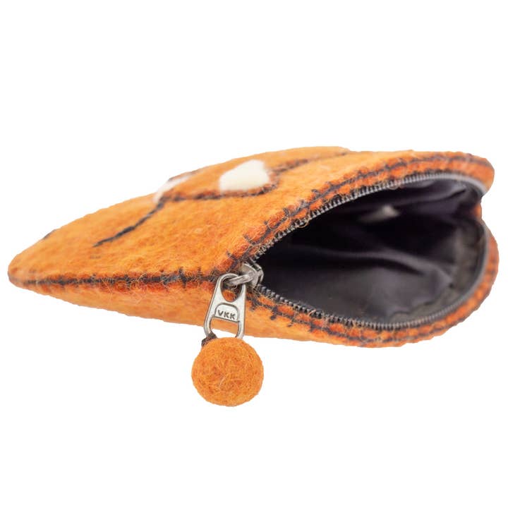 Sleeping Fox Felt Coin Purse