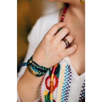 Spiral Leather Wrap Ring