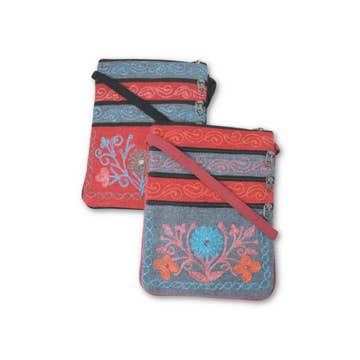 Jari Embroidered Passport Bag