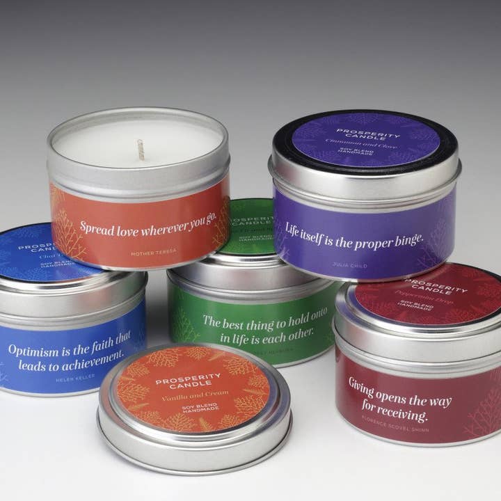 Holiday Candle Tin 4oz - Assorted