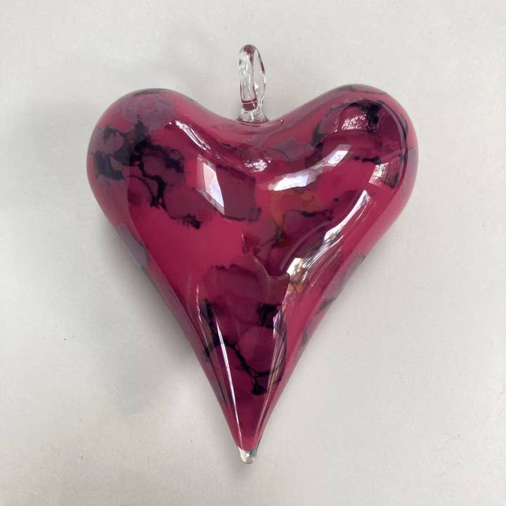 Heart Blown Glass Ornament