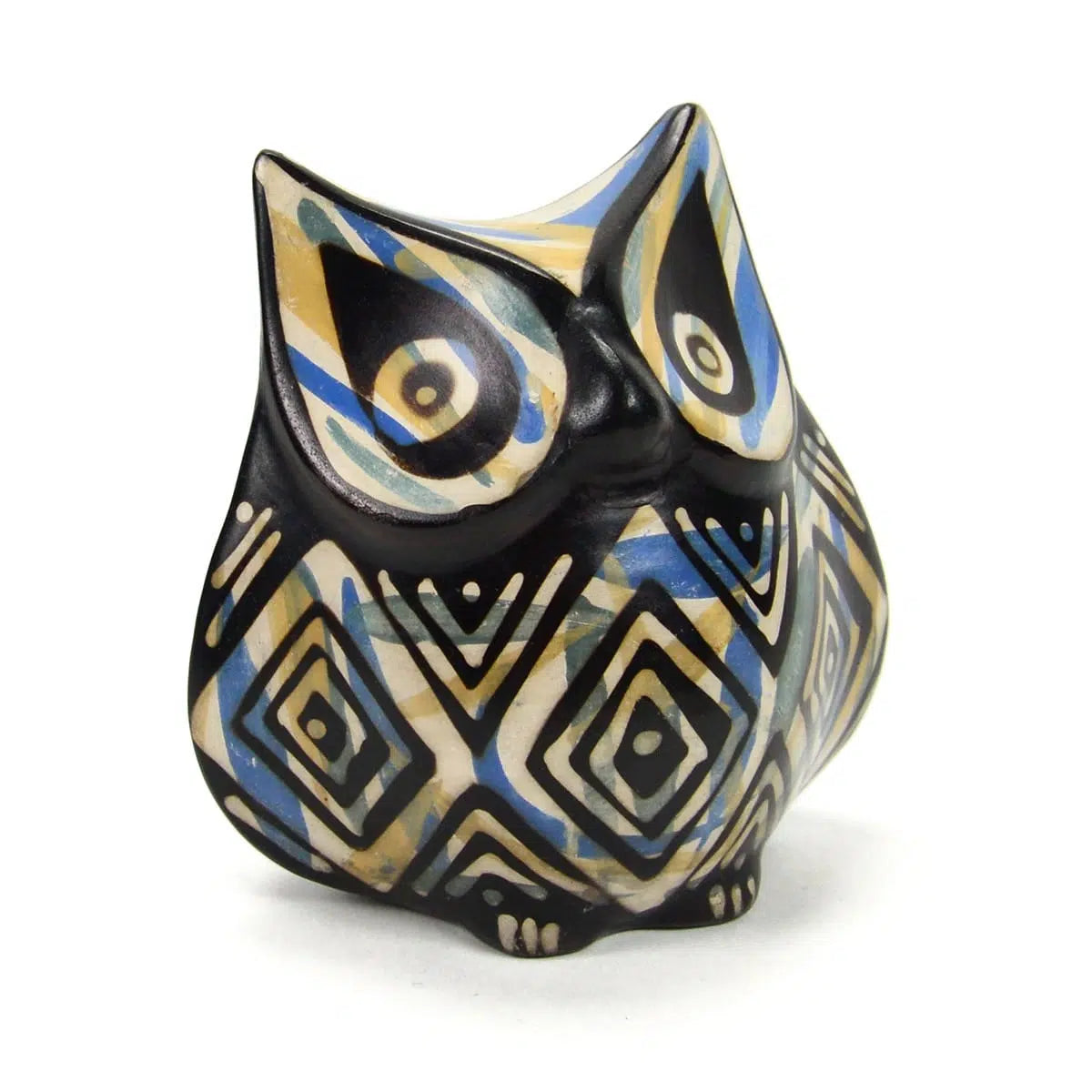 Chulucanas Ceramic Owl, Small (4" X 4.5")