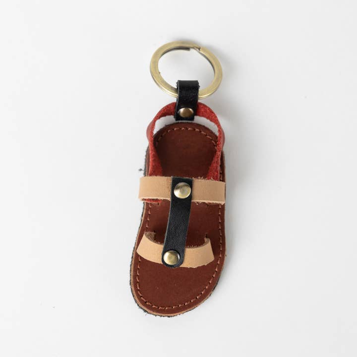 Leather Sandal Keychain (3&quot; L)