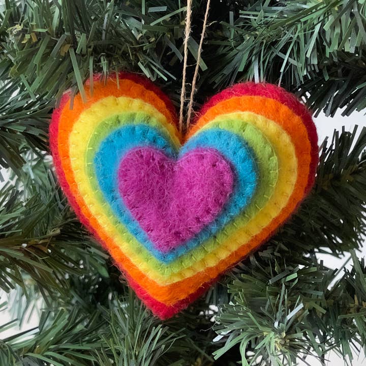 Love Burst Handmade Felt Ornament