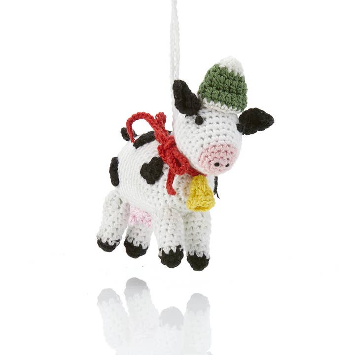Cow Crochet Ornament
