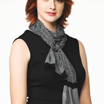 Black Sheela Chiffon Scarf
