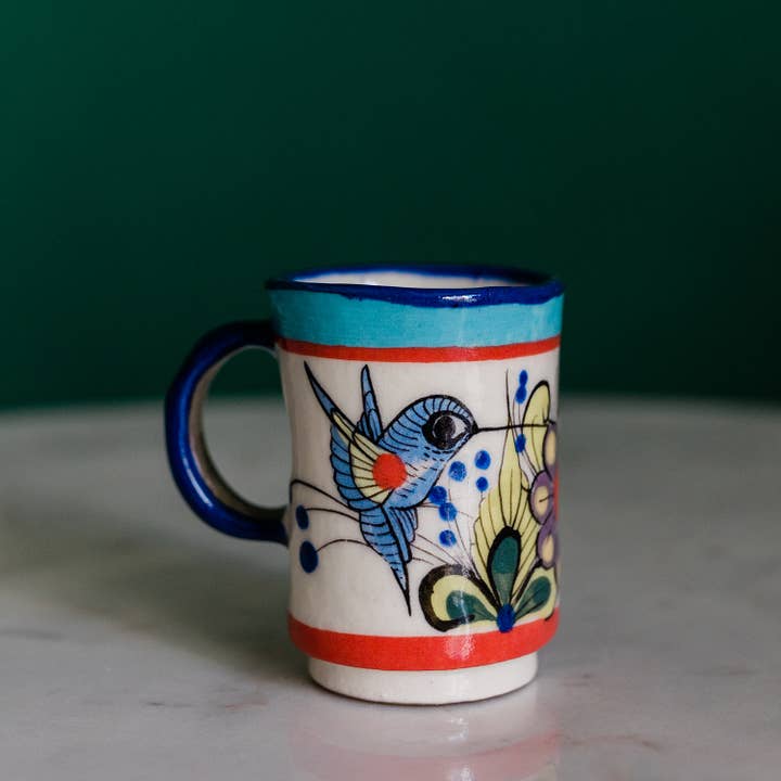 Bird Painted Ceramic Espresso Mug