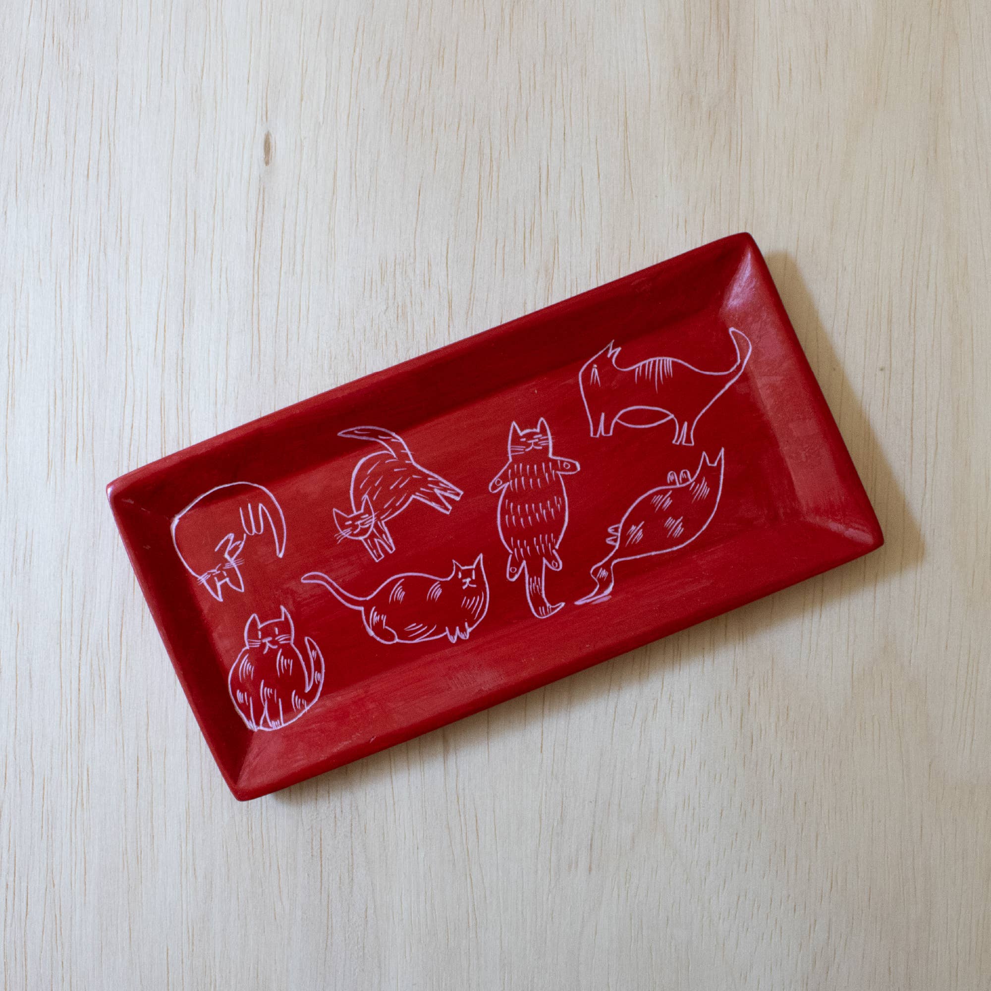 Rectangle Kisii Stone Cat Dish