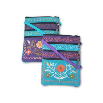 Jari Embroidered Passport Bag