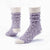 Heathered Ragg Organic Cotton Socks - Purple, Medium (9-11)